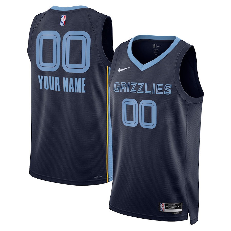 Men's Memphis Grizzlies NBA Navy 2022/23 Swingman Custom Jersey - Icon Edition