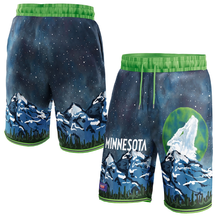 Women's Minnesota Timberwolves NBA & KidSuper Studios Green Hometown Shorts