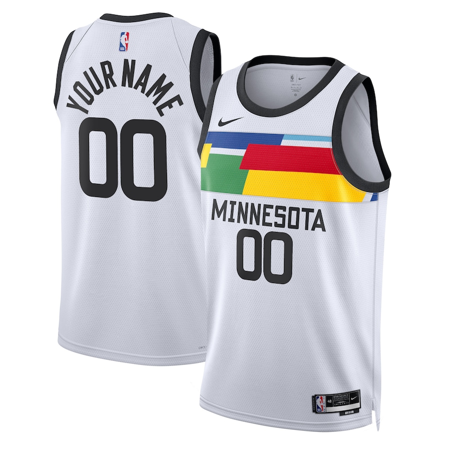 Men's Minnesota Timberwolves NBA White 2022/23 Swingman Custom Jersey - City Edition