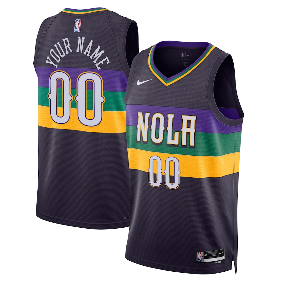 Men's New Orleans Pelicans NBA Purple 2022/23 Swingman Custom Jersey - City Edition