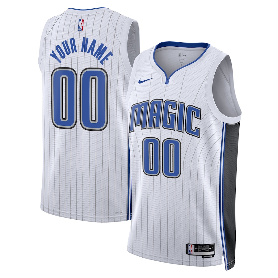 Men's Orlando Magic NBA White 2022/23 Swingman Custom Jersey - Association Edition Men's Orlando Magic NBA White 2022/23 Swingman Custom Jersey - Association Edition