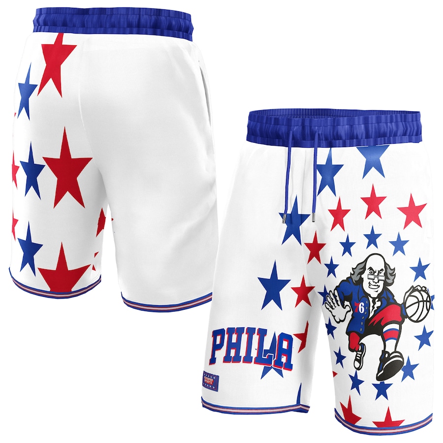 Women's Philadelphia 76ers NBA & KidSuper Studios White Hometown Shorts