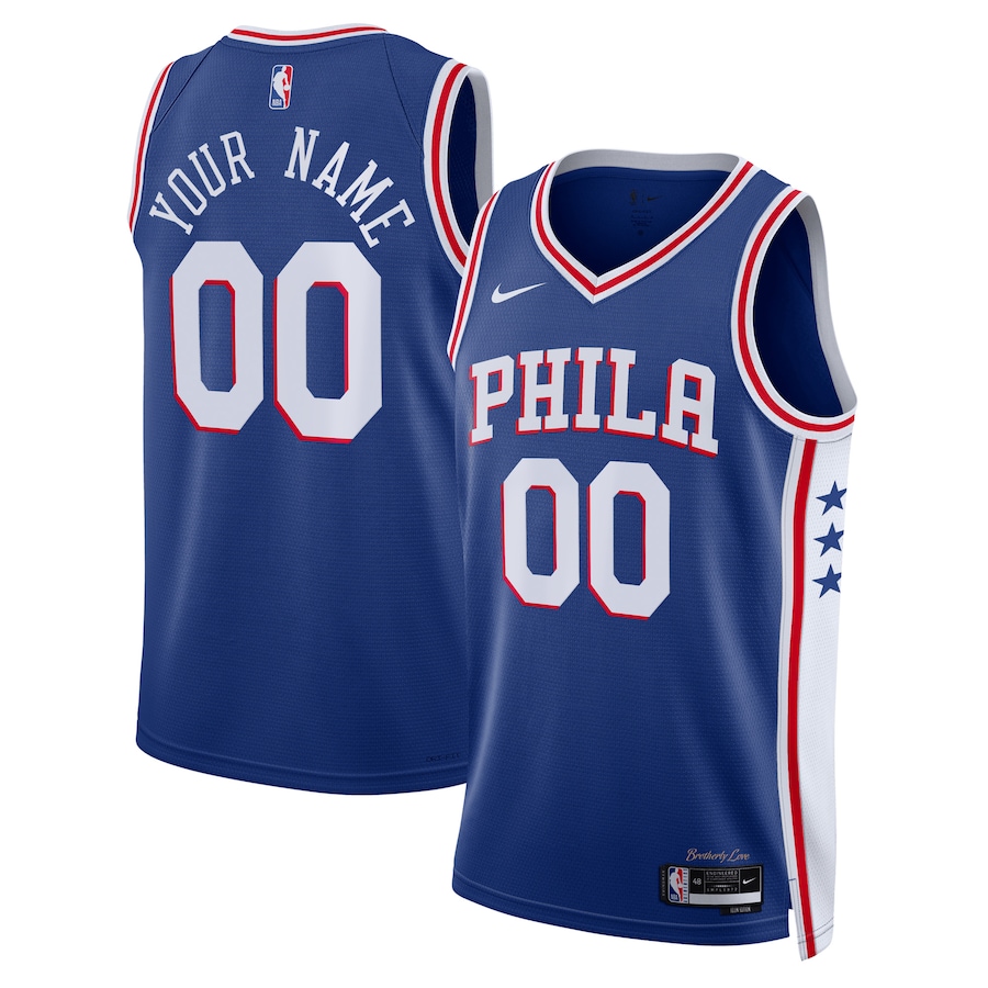 Men's Philadelphia 76ers NBA Royal 2022/23 Swingman Custom Jersey - Icon Edition