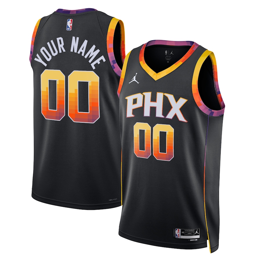 Men's Phoenix Suns Jordan Brand Black 2022/23 Swingman Custom Jersey - Statement Edition Men's Phoenix Suns Jordan Brand Black 2022/23 Swingman Custom Jersey - Statement Edition