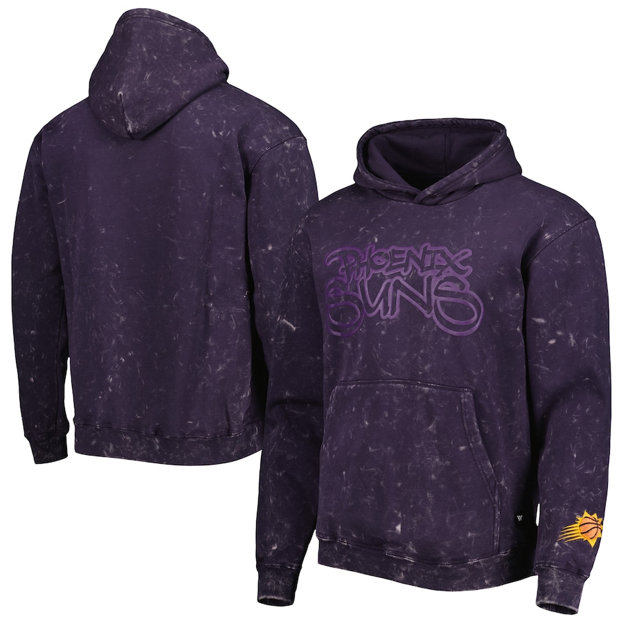 Men's Phoenix Suns The Wild Collective Purple Tonal Acid Wash Pullover Hoodie Men's Phoenix Suns The Wild Collective Purple Tonal Acid Wash Pullover Hoodie