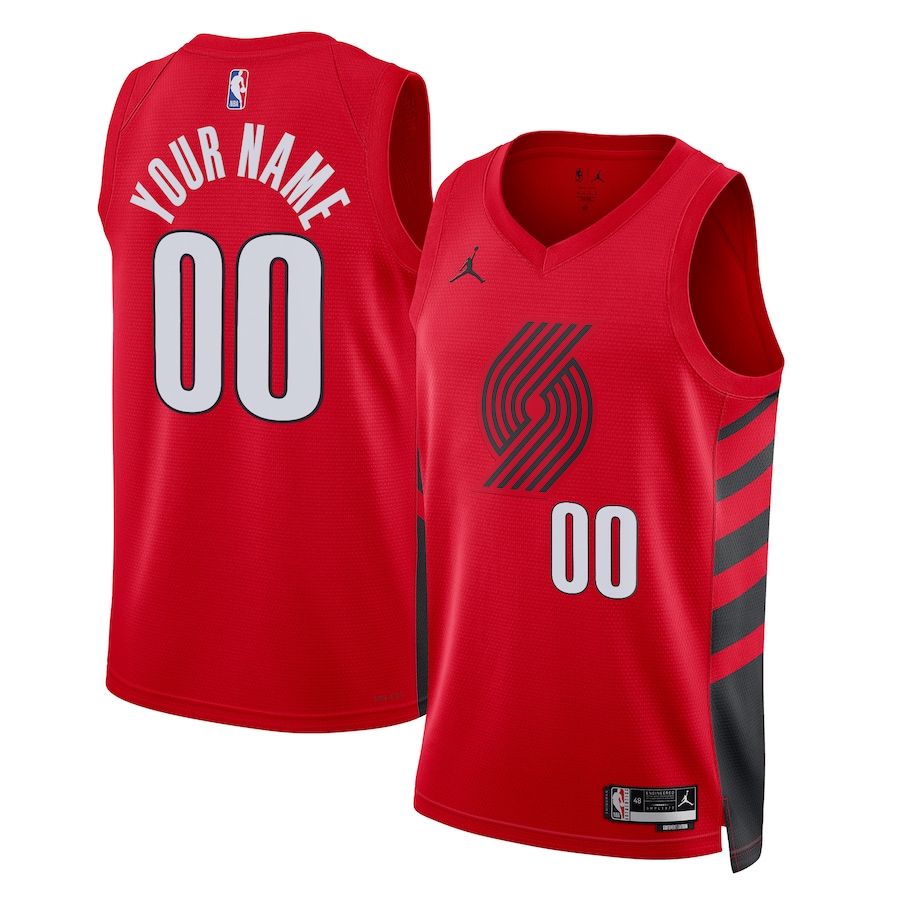 Men's Portland Trail Blazers Jordan Brand Red 2022/23 Swingman Custom Jersey - Statement Edition Men's Portland Trail Blazers Jordan Brand Red 2022/23 Swingman Custom Jersey - Statement Edition