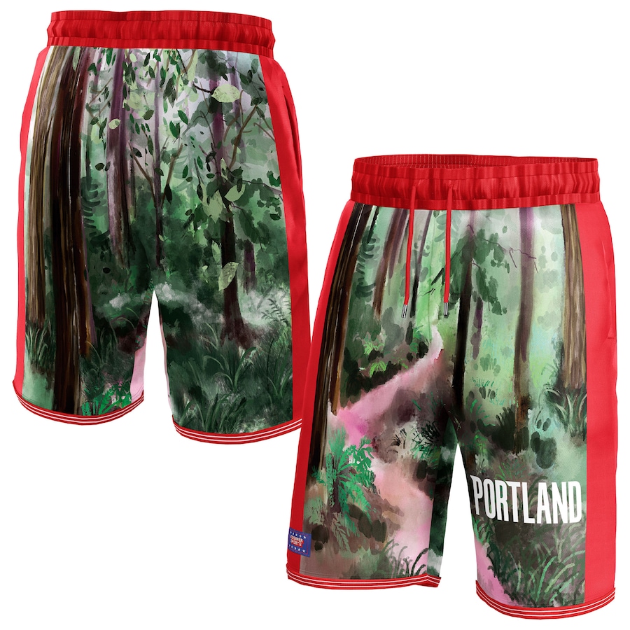 Women's Portland Trail Blazers NBA & KidSuper Studios Black Hometown Shorts