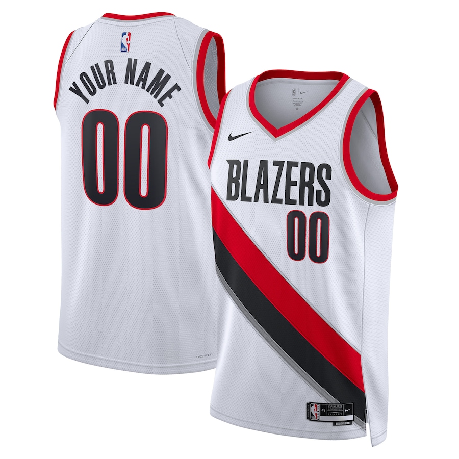 Men's Portland Trail Blazers NBA White 2022/23 Swingman Custom Jersey - Association Edition Men's Portland Trail Blazers NBA White 2022/23 Swingman Custom Jersey - Association Edition