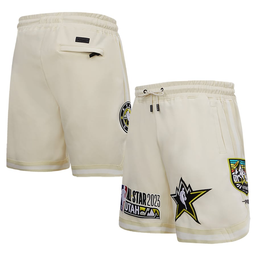 Women's Pro Standard Cream 2023 NBA All-Star Game Chenille Shorts