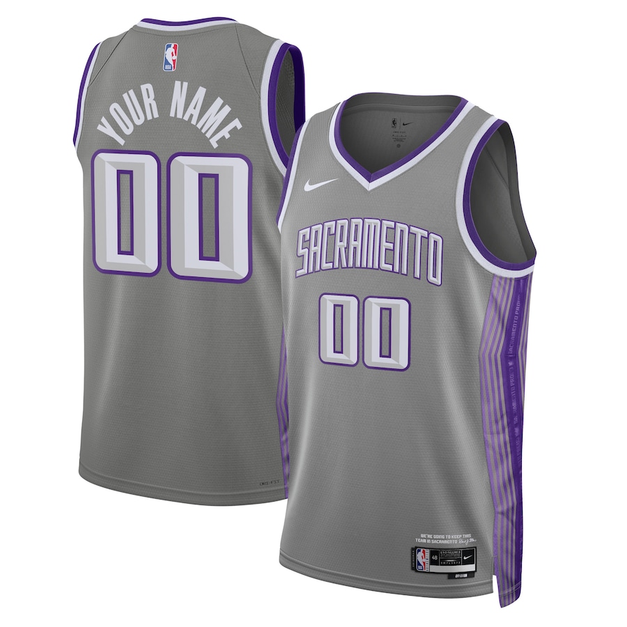 Men's Sacramento Kings NBA Black 2022/23 Swingman Custom Jersey - City Edition Men's Sacramento Kings NBA Black 2022/23 Swingman Custom Jersey - City Edition