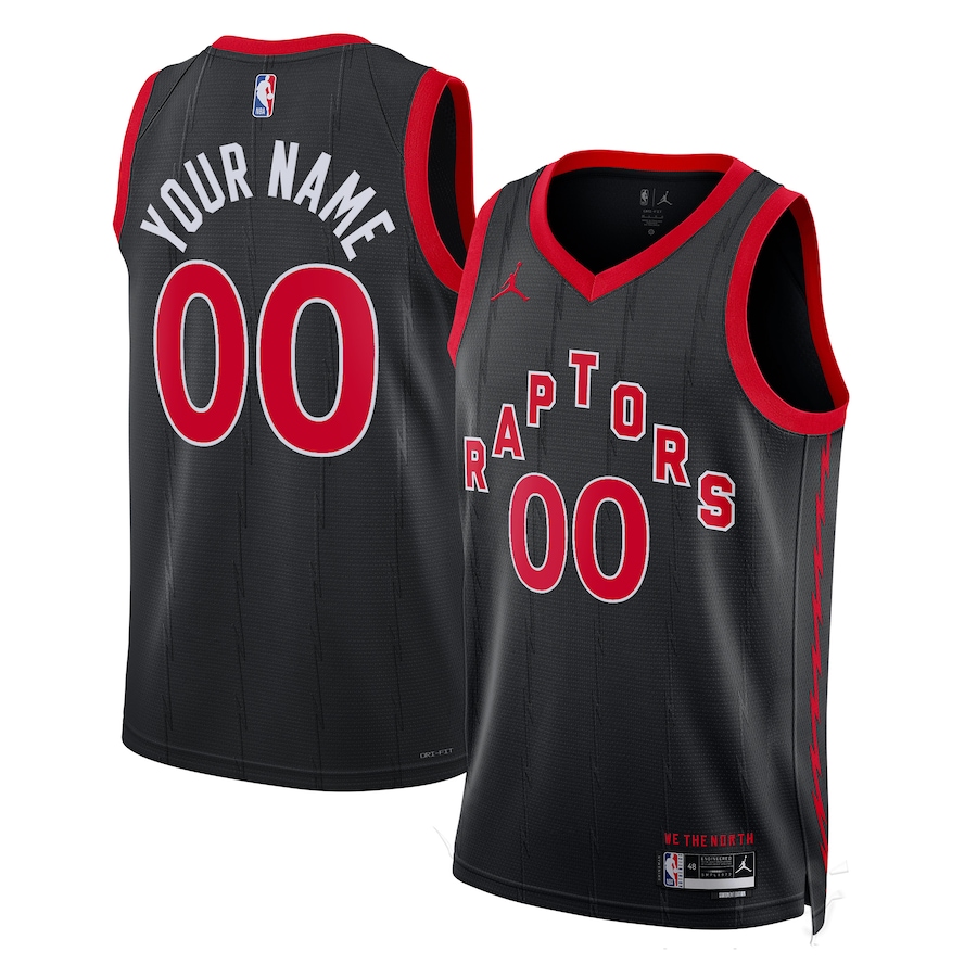 Men's Toronto Raptors Jordan Brand Black 2022/23 Swingman Custom Jersey - Statement Edition