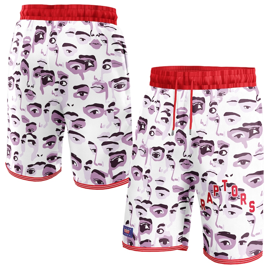 Women's Toronto Raptors NBA & KidSuper Studios White Hometown Shorts