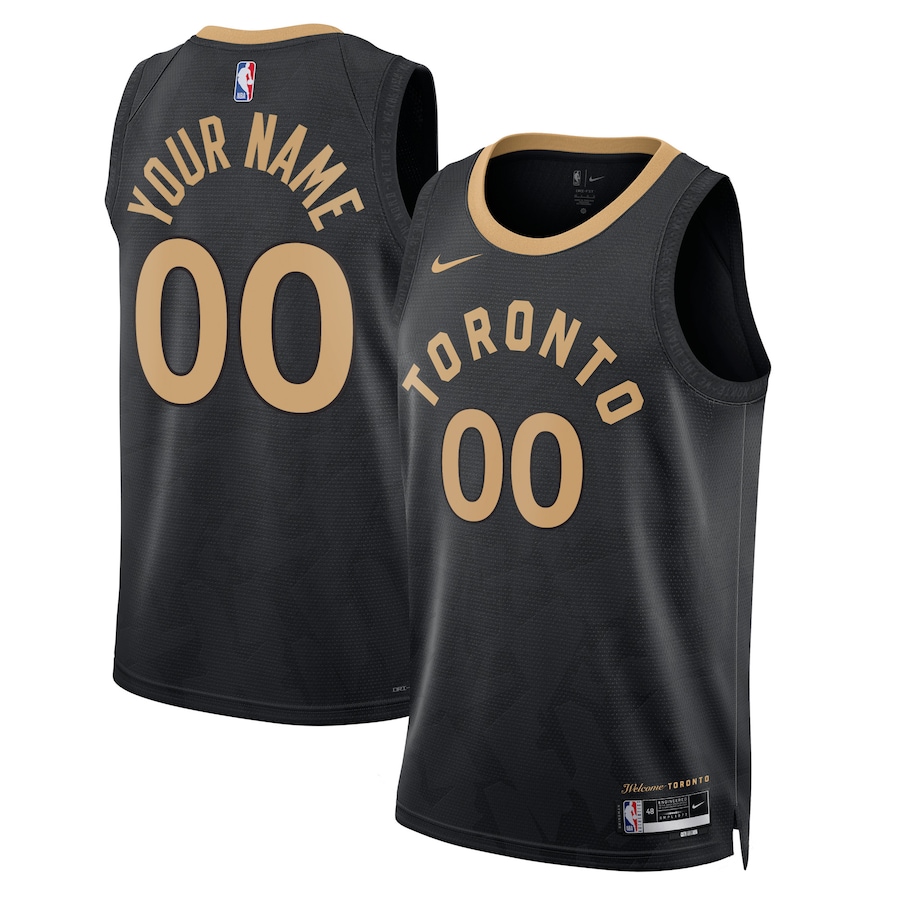 Men's Toronto Raptors NBA Black 2022/23 Swingman Custom Jersey - City Edition