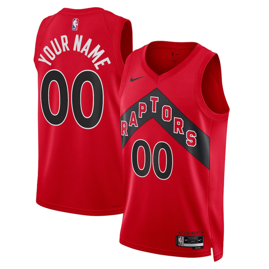 Men's Toronto Raptors NBA Red 2022/23 Swingman Custom Jersey - Icon Edition