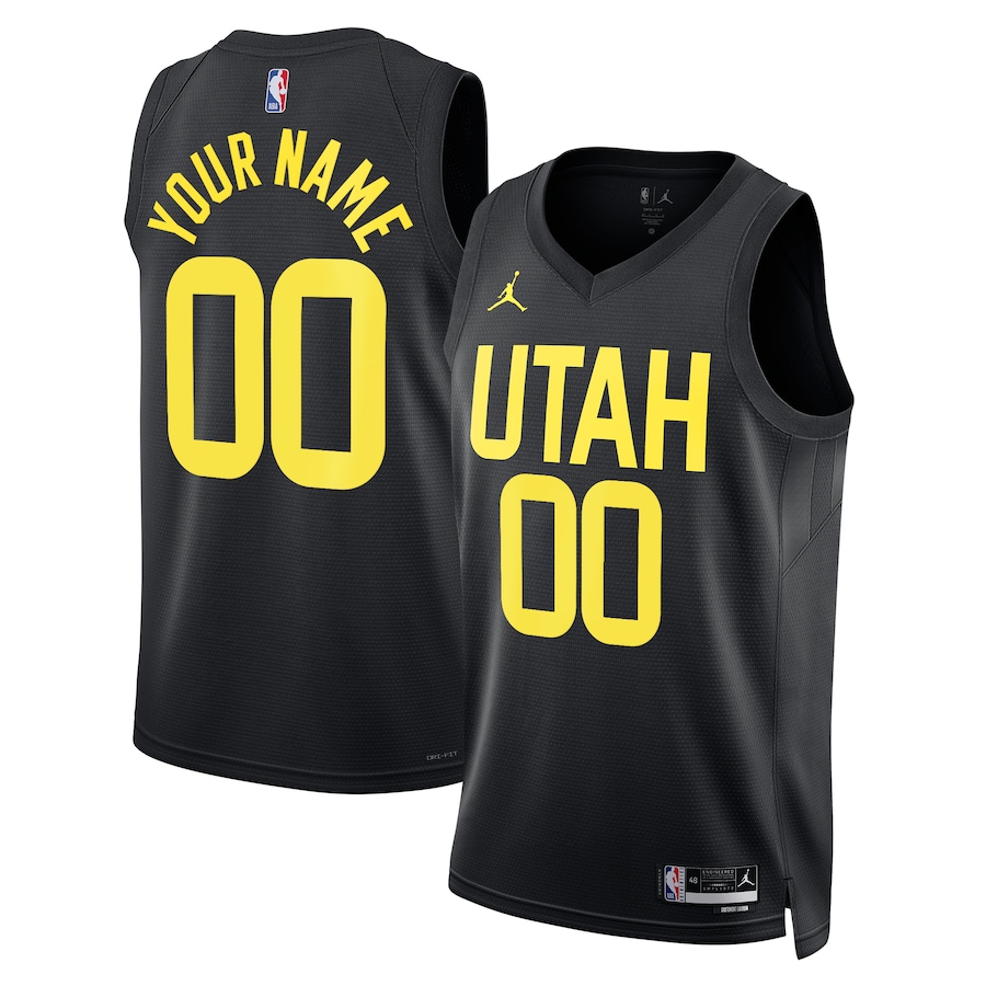 Men's Utah Jazz Jordan Brand Black 2022/23 Swingman Custom Jersey - Statement Edition Men's Utah Jazz Jordan Brand Black 2022/23 Swingman Custom Jersey - Statement Edition
