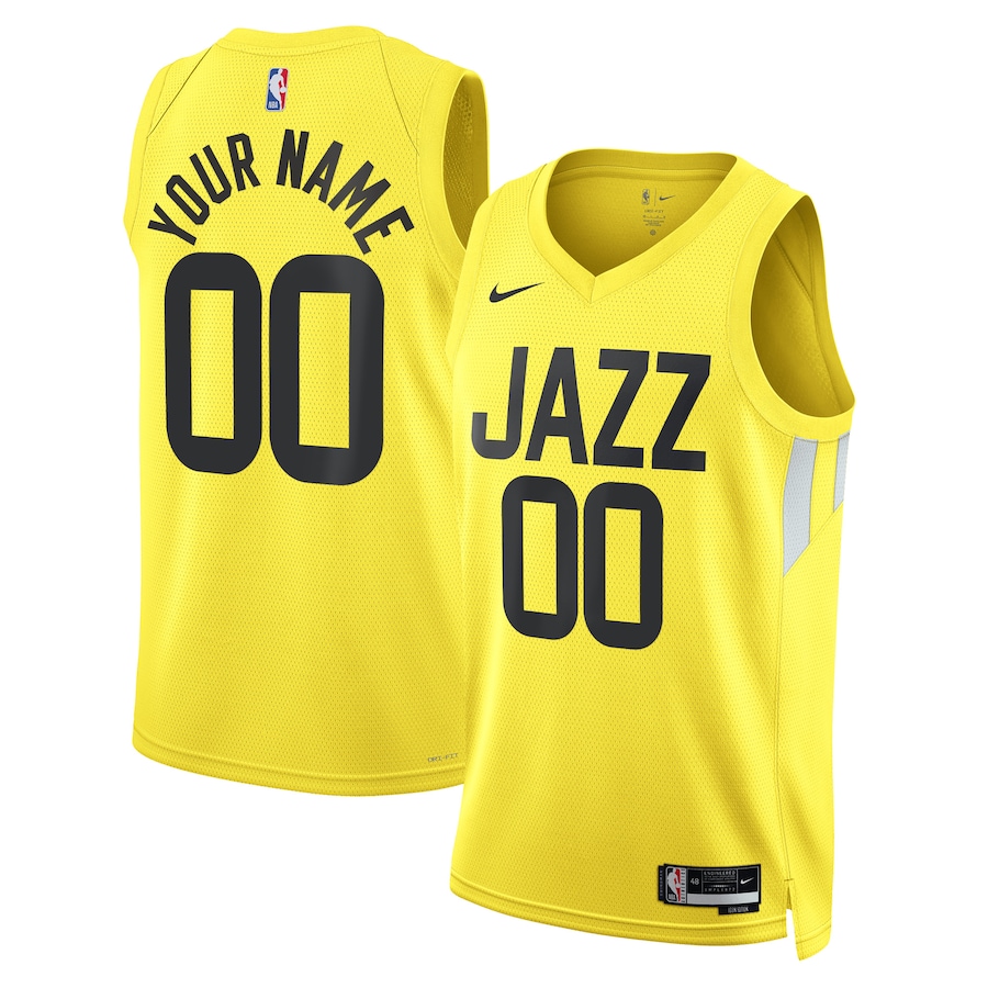 Men's Utah Jazz NBA Gold 2022/23 Swingman Custom Jersey - Icon Edition