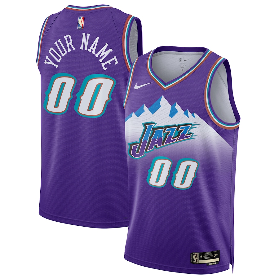 Men's Utah Jazz NBA Purple 2022/23 Custom Swingman Jersey - Classic Edition