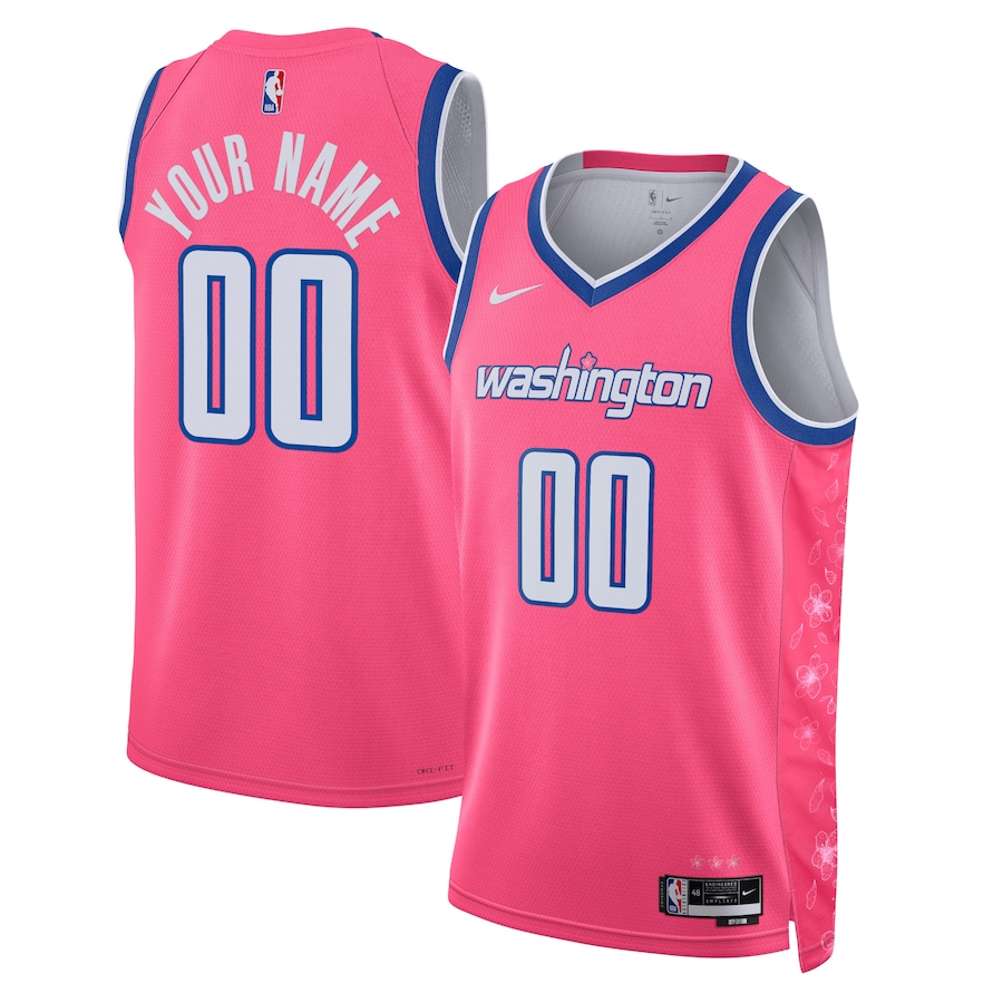 Men's Washington Wizards NBA Pink 2022/23 Swingman Custom Jersey - City Edition
