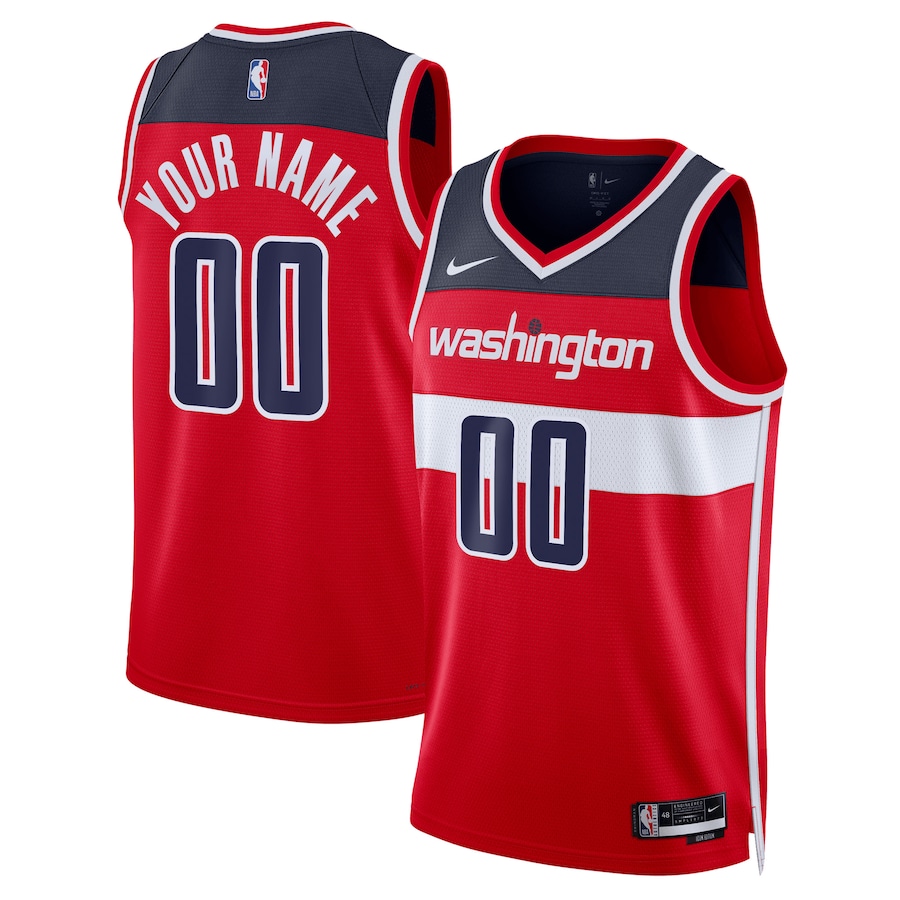 Men's Washington Wizards NBA Red 2022/23 Swingman Custom Jersey - Icon Edition