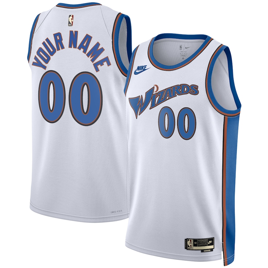 Men's Washington Wizards NBA White 2022/23 Custom Swingman Jersey - Classic Edition
