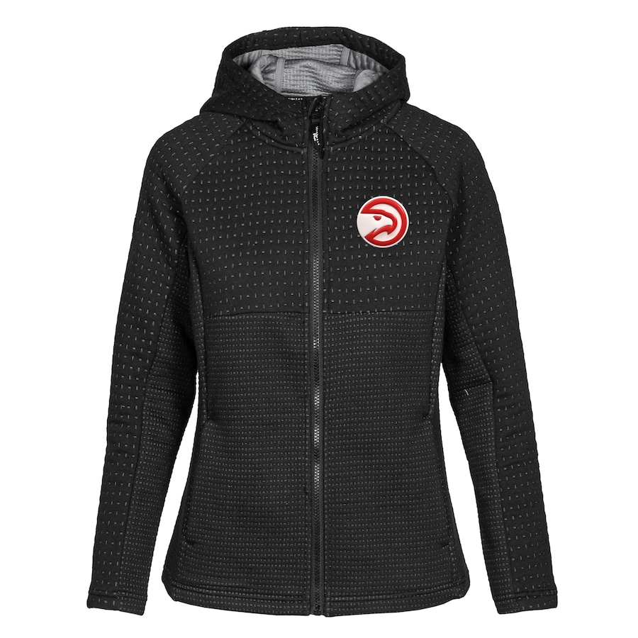 Women's Atlanta Hawks Levelwear Black Solstice Insignia Core Full-Zip Hoodie Women's Atlanta Hawks Levelwear Black Solstice Insignia Core Full-Zip Hoodie