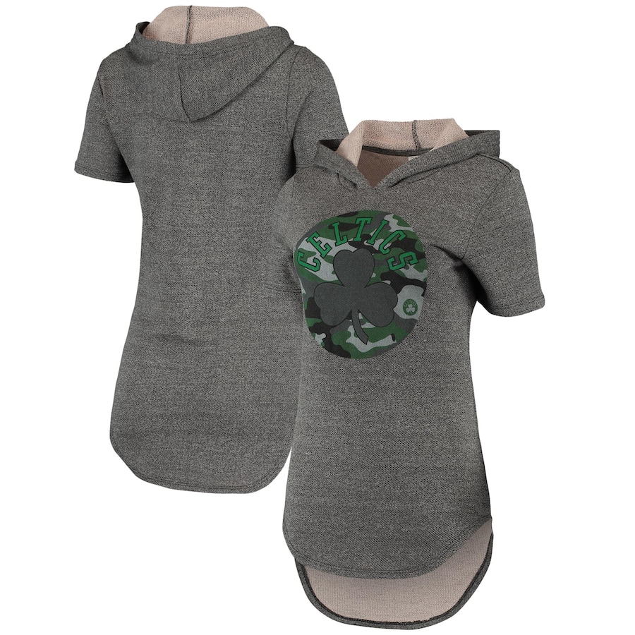 Women's Boston Celtics Majestic Threads Heathered Black Camo Pop Tri-Blend Short Sleeve Pullover Hoodie Women's Boston Celtics Majestic Threads Heathered Black Camo Pop Tri-Blend Short Sleeve Pullover Hoodie