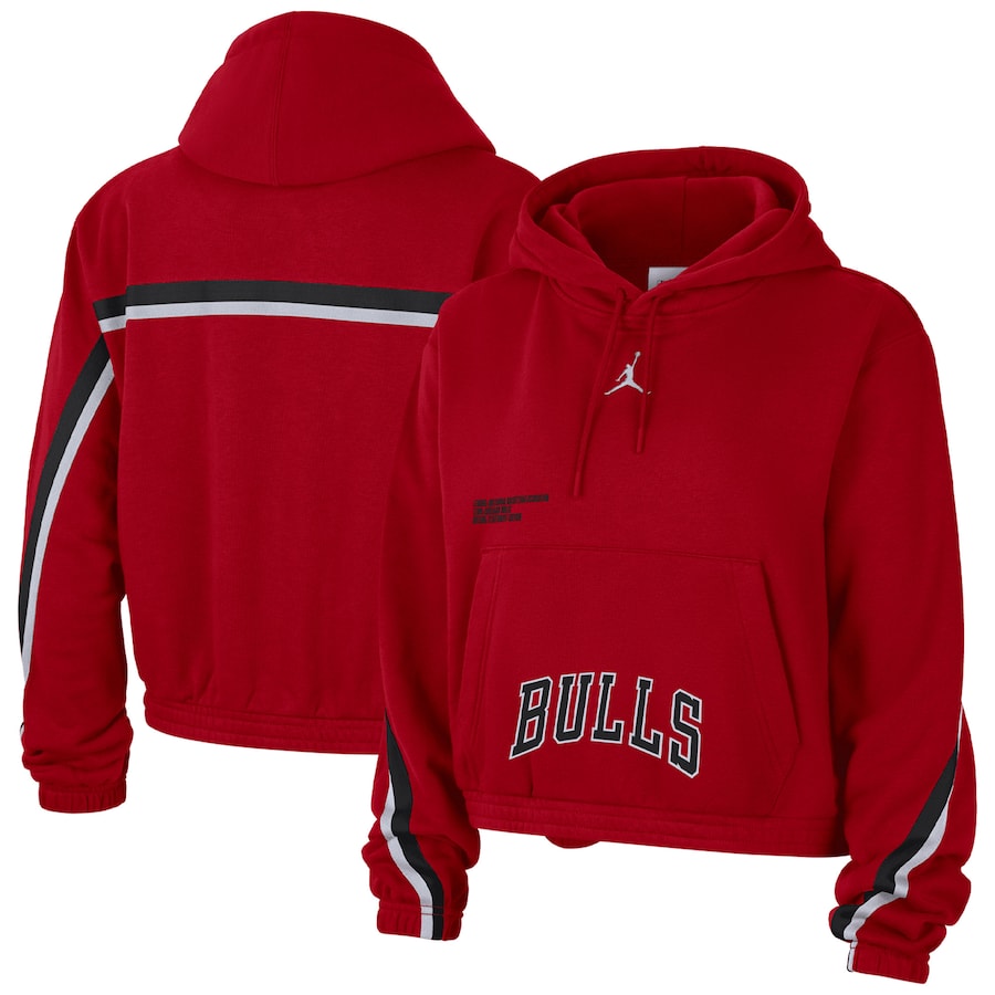 Women's Chicago Bulls Jordan Brand Red Courtside Statement Edition Pullover Hoodie Women's Chicago Bulls Jordan Brand Red Courtside Statement Edition Pullover Hoodie