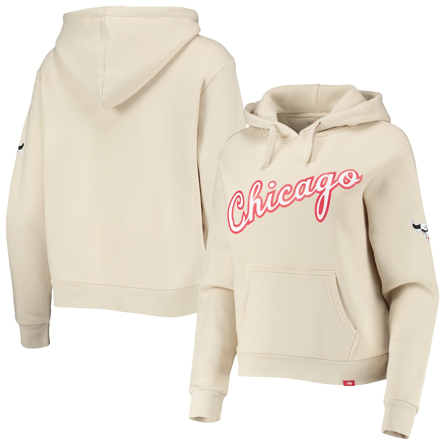 Women's Chicago Bulls Sportiqe Cream City Edition Ava Tri-Blend Pullover Hoodie Women's Chicago Bulls Sportiqe Cream City Edition Ava Tri-Blend Pullover Hoodie