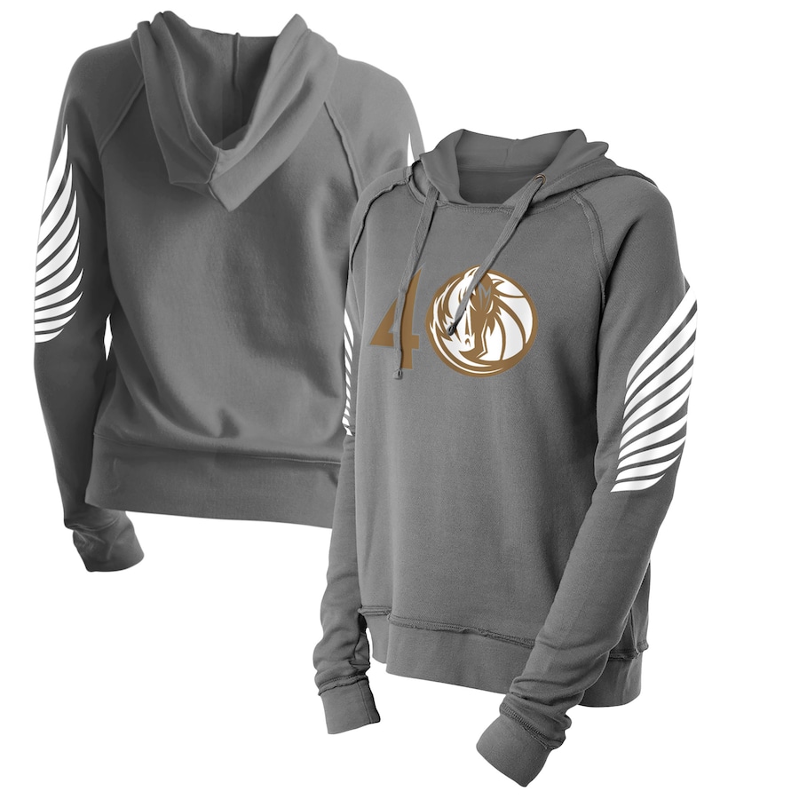 Women's Dallas Mavericks New Era Gray 2020/21 City Edition Pullover Hoodie Women's Dallas Mavericks New Era Gray 2020/21 City Edition Pullover Hoodie