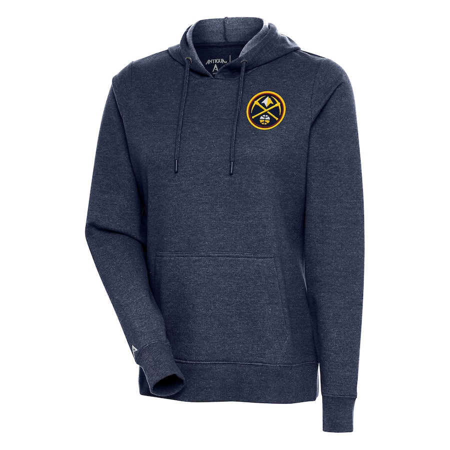 Women's Denver Nuggets Antigua Heather Navy Action Pullover Hoodie Women's Denver Nuggets Antigua Heather Navy Action Pullover Hoodie