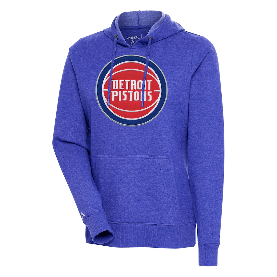 Women's Detroit Pistons Antigua Heather Blue Action Pullover Hoodie Women's Detroit Pistons Antigua Heather Blue Action Pullover Hoodie