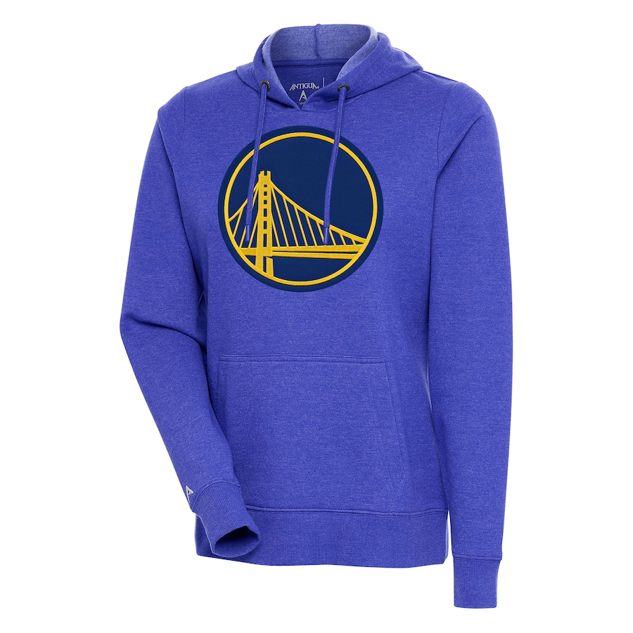 Women's Golden State Warriors Antigua Heather Royal Action Pullover Hoodie Women's Golden State Warriors Antigua Heather Royal Action Pullover Hoodie