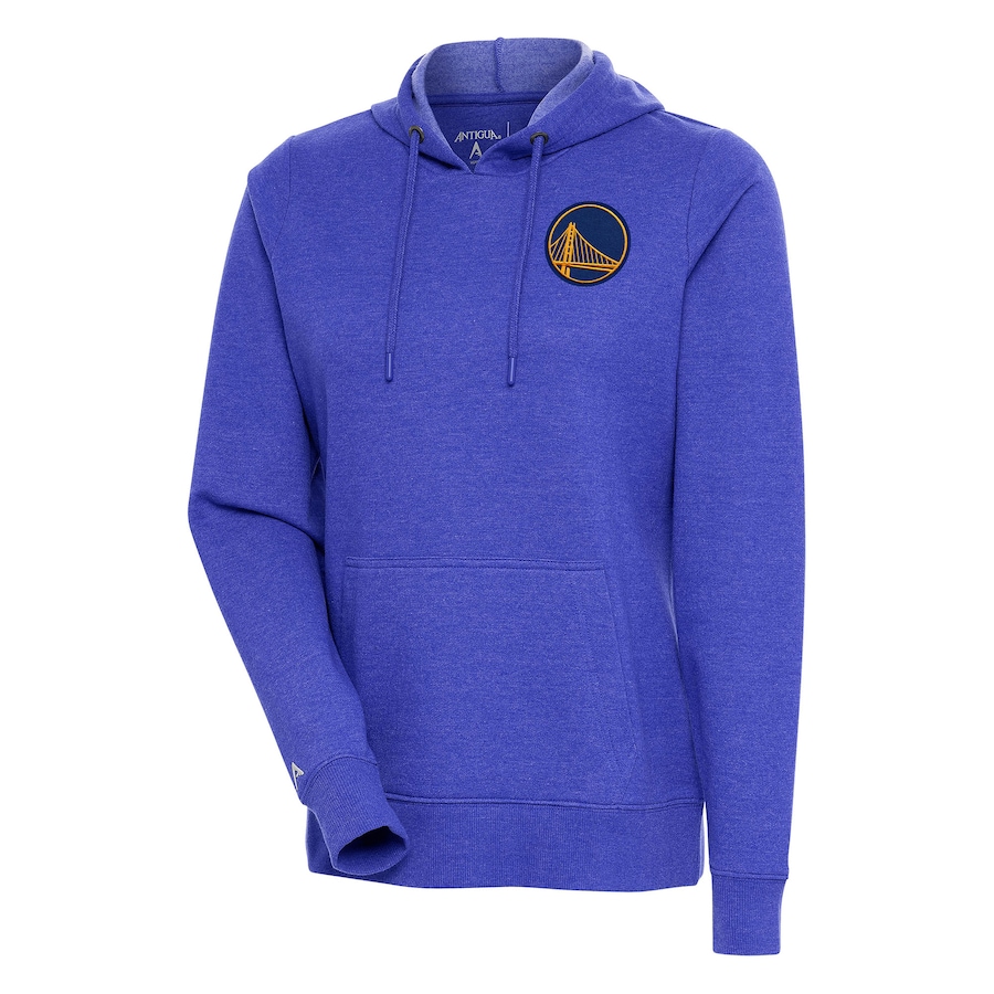 Women's Golden State Warriors Antigua Heather Royal Action Pullover Hoodie Women's Golden State Warriors Antigua Heather Royal Action Pullover Hoodie