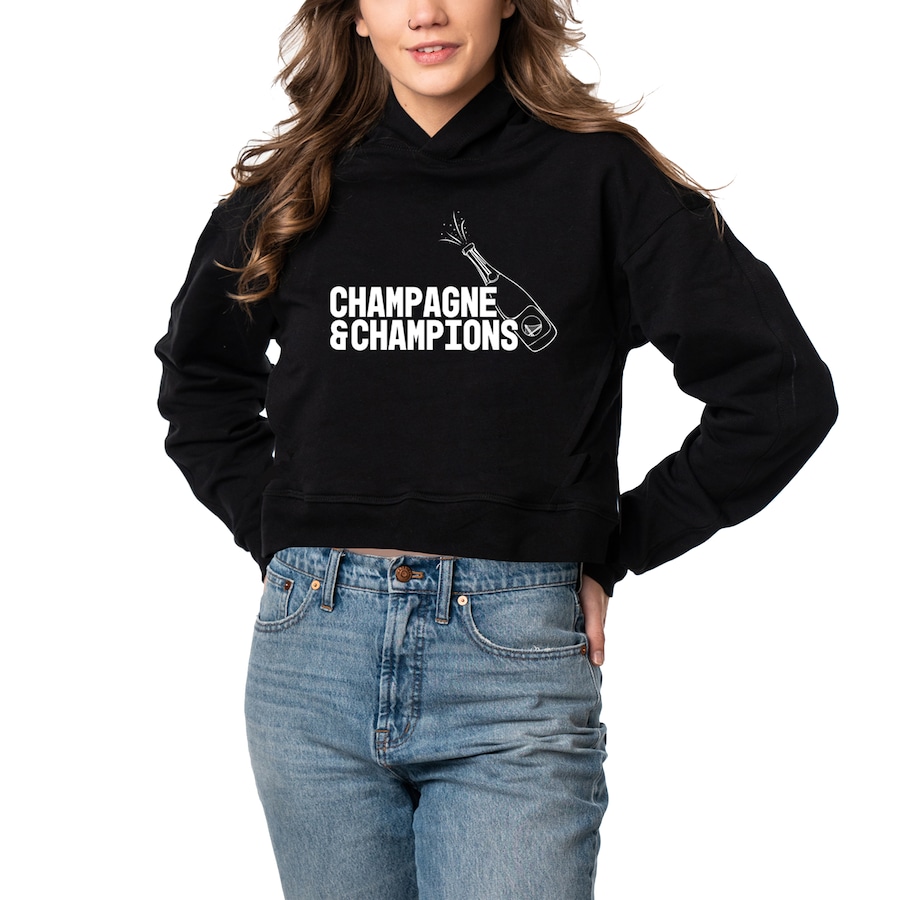 Women's Golden State Warriors Lusso Black 2022 NBA Finals Champions Layla Cropped Pullover Hoodie Women's Golden State Warriors Lusso Black 2022 NBA Finals Champions Layla Cropped Pullover Hoodie