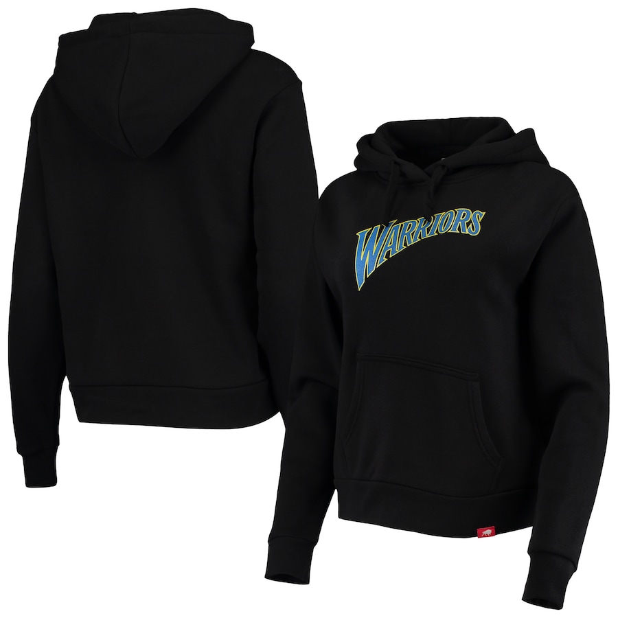 Women's Golden State Warriors Sportiqe Black Ava Tri-Blend Pullover Hoodie
