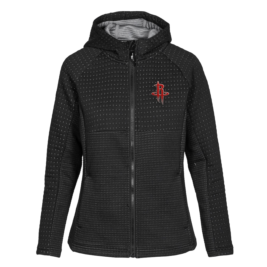 Women's Houston Rockets Levelwear Black Solstice Insignia Core Full-Zip Hoodie Women's Houston Rockets Levelwear Black Solstice Insignia Core Full-Zip Hoodie