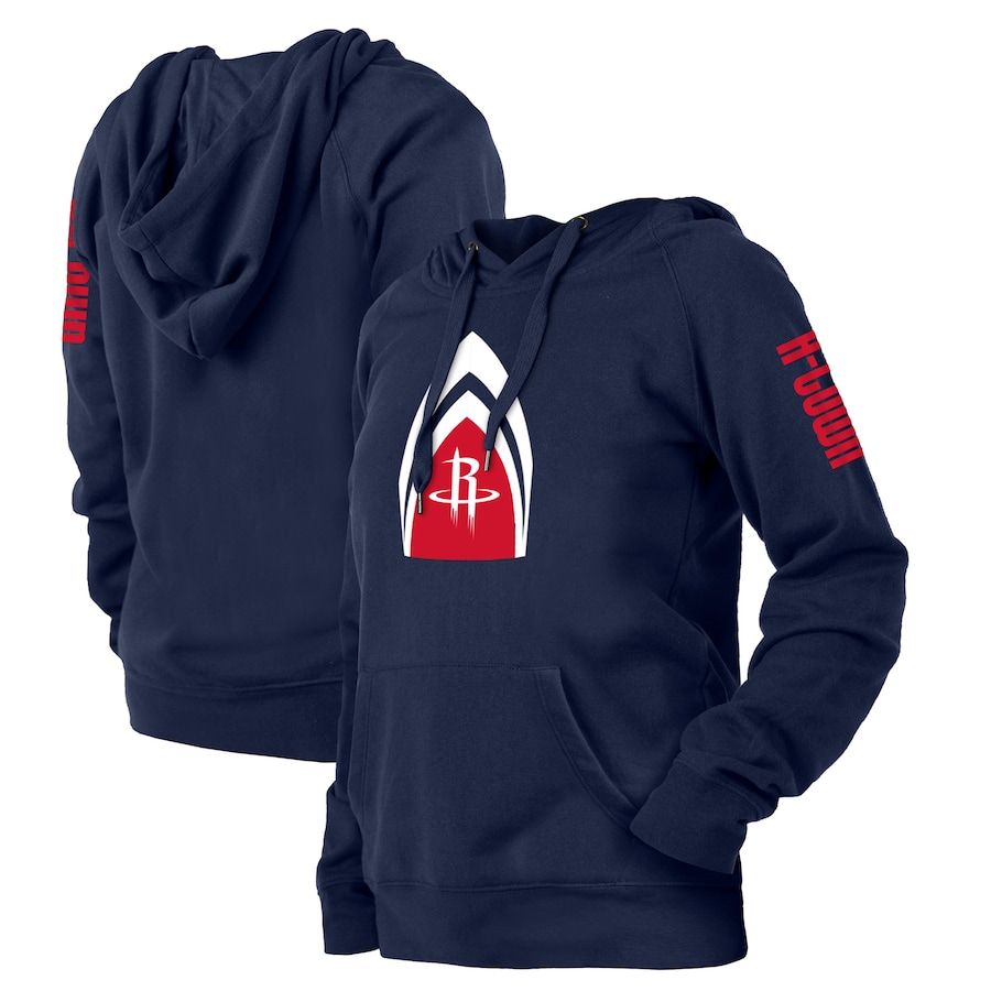 Women's Houston Rockets New Era Navy 2021/22 City Edition Pullover Hoodie