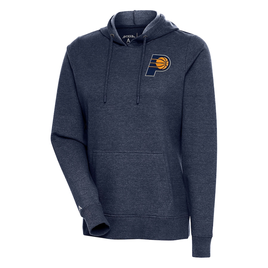 Women's Indiana Pacers Antigua Heather Navy Action Pullover Hoodie