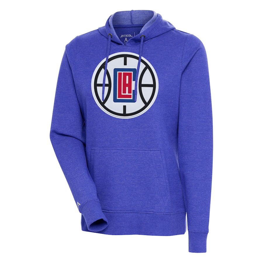 Women's LA Clippers Antigua Heather Royal Action Pullover Hoodie