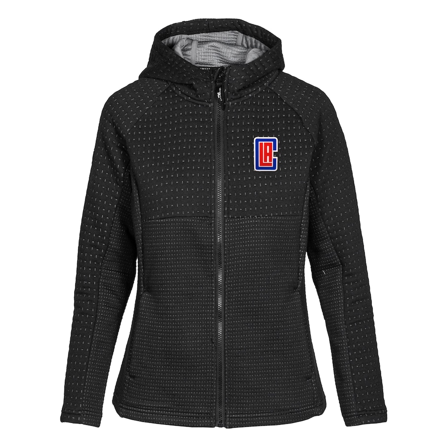 Women's LA Clippers Levelwear Black Solstice Insignia Core Full-Zip Hoodie Women's LA Clippers Levelwear Black Solstice Insignia Core Full-Zip Hoodie