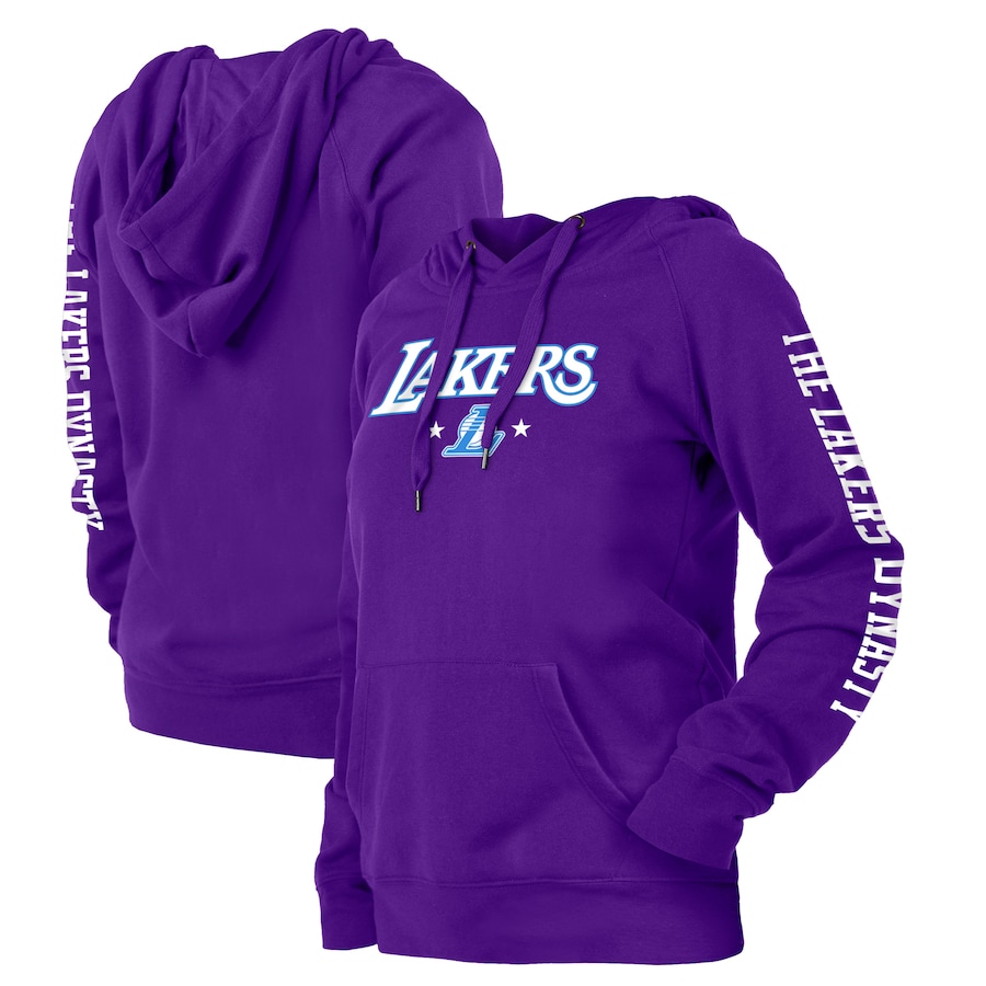Women's Los Angeles Lakers New Era Purple 2021/22 City Edition Pullover Hoodie Women's Los Angeles Lakers New Era Purple 2021/22 City Edition Pullover Hoodie