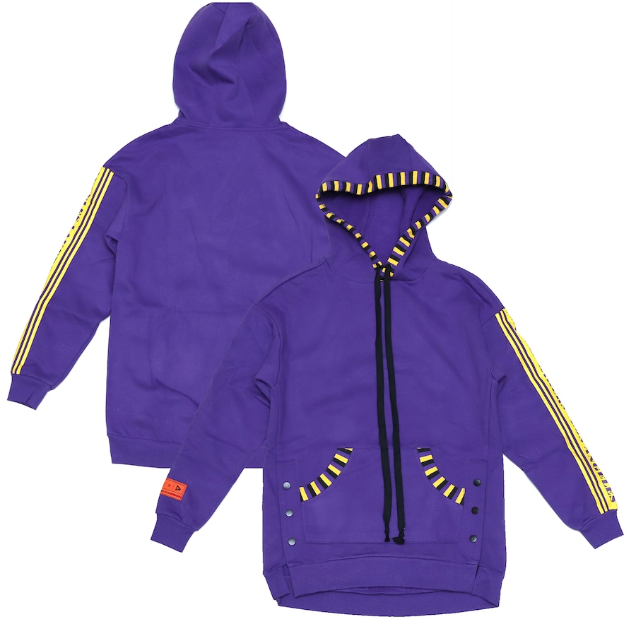 Women's Los Angeles Lakers Qore Purple Perfectly Oversized Team Pullover Hoodie Women's Los Angeles Lakers Qore Purple Perfectly Oversized Team Pullover Hoodie