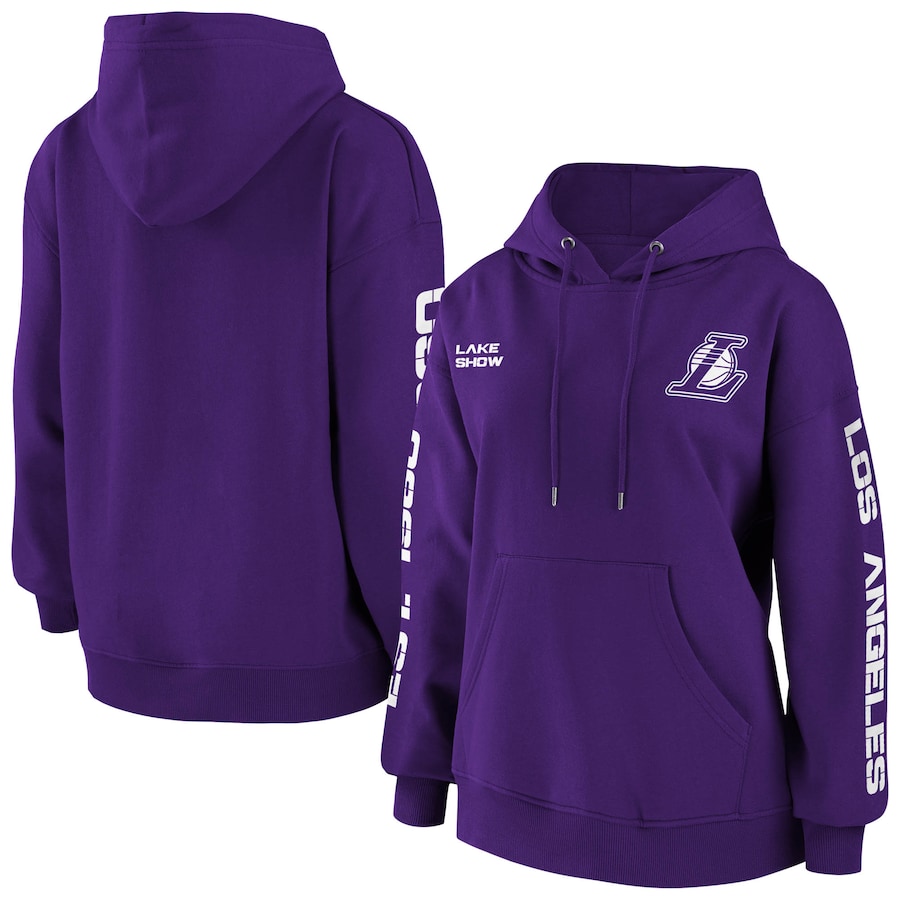 Women's Los Angeles Lakers WEAR by Erin Andrews Purple Pullover Hoodie Women's Los Angeles Lakers WEAR by Erin Andrews Purple Pullover Hoodie