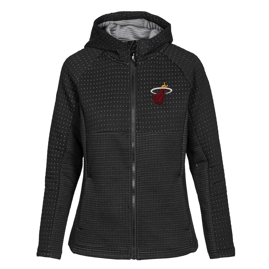 Women's Miami Heat Levelwear Black Solstice Insignia Core Full-Zip Hoodie Women's Miami Heat Levelwear Black Solstice Insignia Core Full-Zip Hoodie