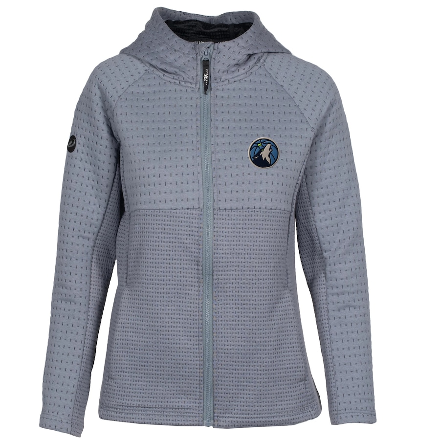 Women's Minnesota Timberwolves Levelwear Gray Solstice Insignia Core Full-Zip Hoodie Women's Minnesota Timberwolves Levelwear Gray Solstice Insignia Core Full-Zip Hoodie