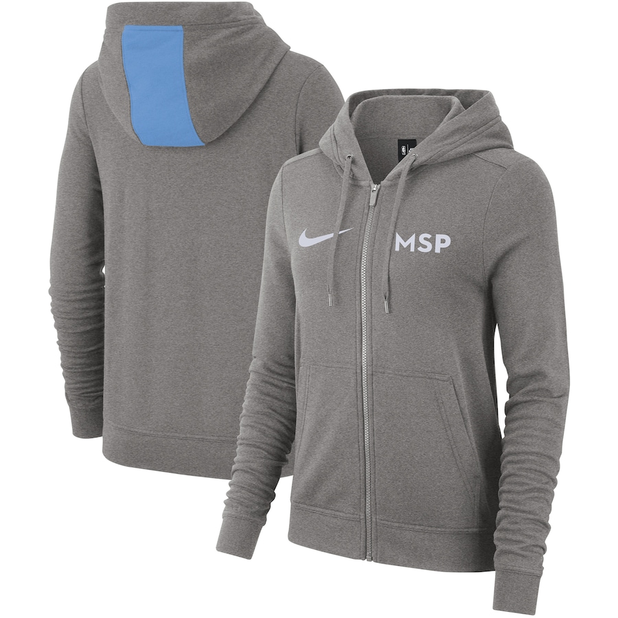 Women's Minnesota Timberwolves NBA Heather Gray 2019/20 City Edition Full-Zip Hoodie Women's Minnesota Timberwolves NBA Heather Gray 2019/20 City Edition Full-Zip Hoodie