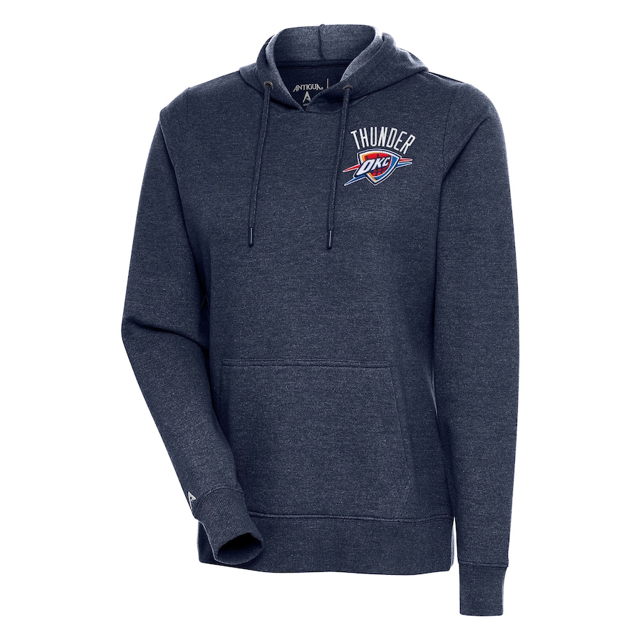 Women's Oklahoma City Thunder Antigua Heather Navy Action Pullover Hoodie Women's Oklahoma City Thunder Antigua Heather Navy Action Pullover Hoodie