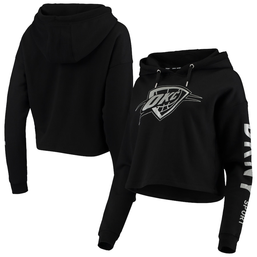 Women's Oklahoma City Thunder DKNY Sport Black Lydia Pullover Hoodie Women's Oklahoma City Thunder DKNY Sport Black Lydia Pullover Hoodie