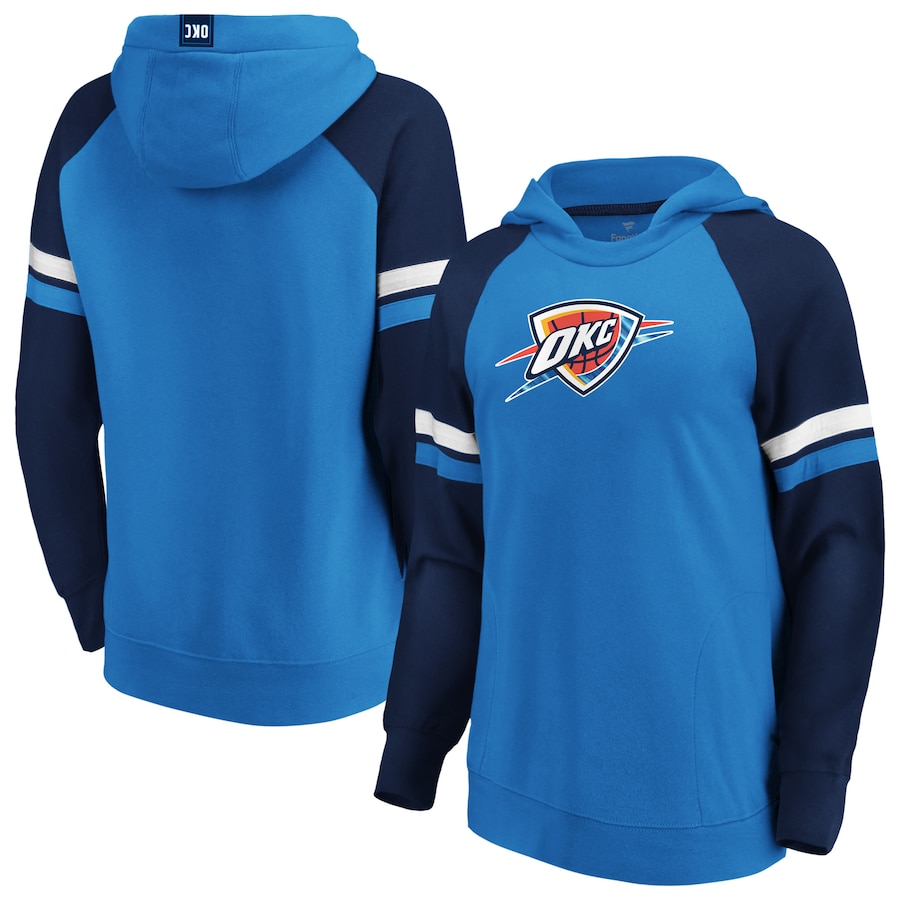 Women's Oklahoma City Thunder Blue/Navy Iconic Best in Stock Pullover Hoodie