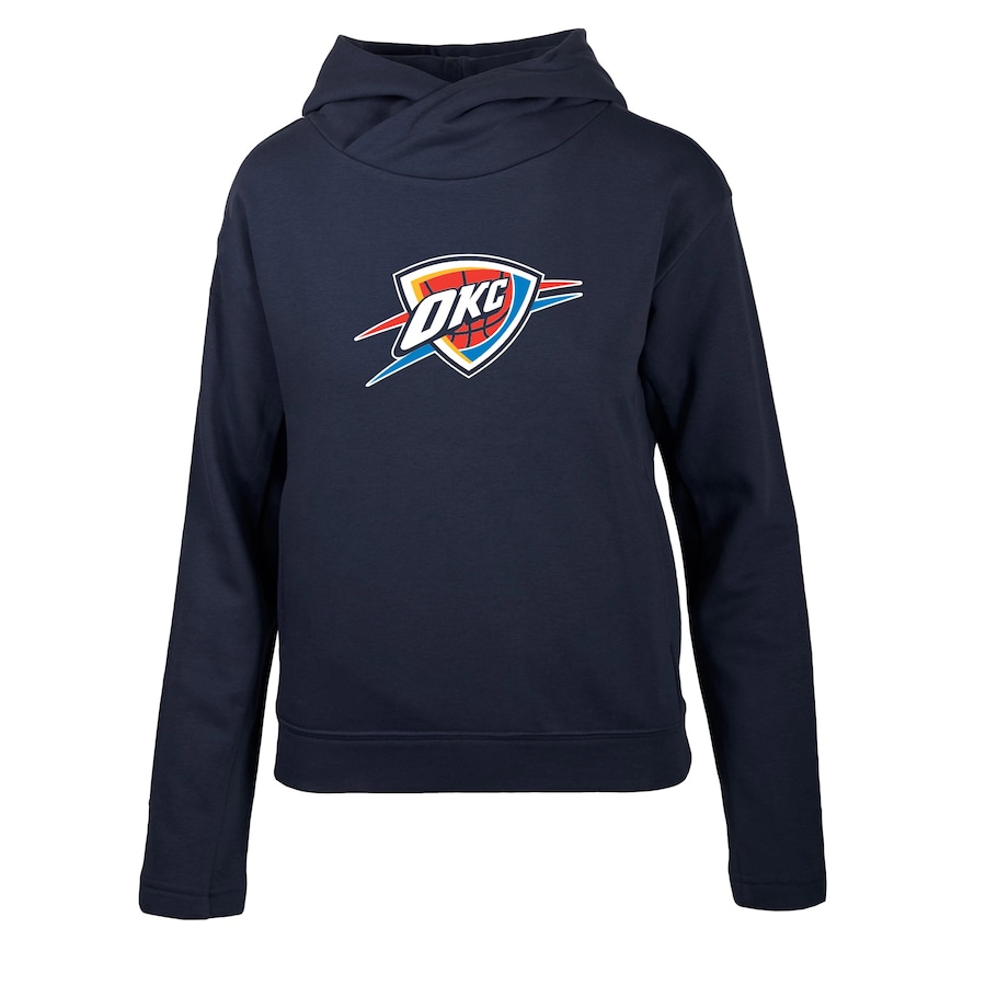 Women's Oklahoma City Thunder Levelwear Navy Evian Core Pullover Hoodie